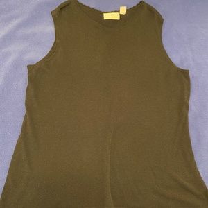 Elisabeth plus size 2X black sleeveless knit tunic length length shell